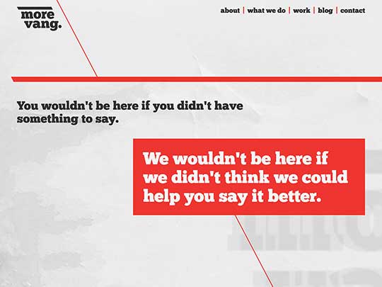 Screenshot of More Vang Website